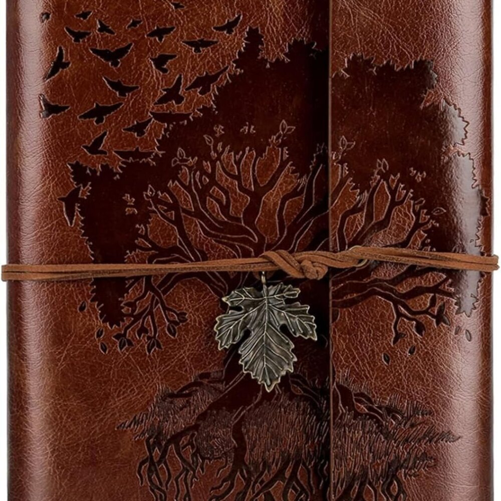 Leather Journals Notebooks with Blank Pages, Vintage Refillable Journal for Writ